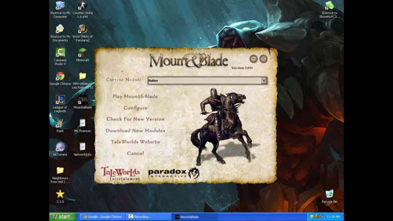 mount and blade key